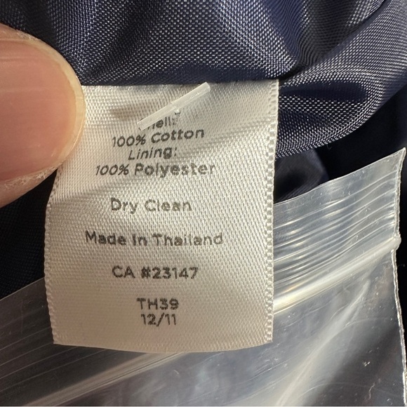 NEW Talbots size 20W seersucker blazer, blue/white, lined, cotton, nautical - Picture 13 of 13